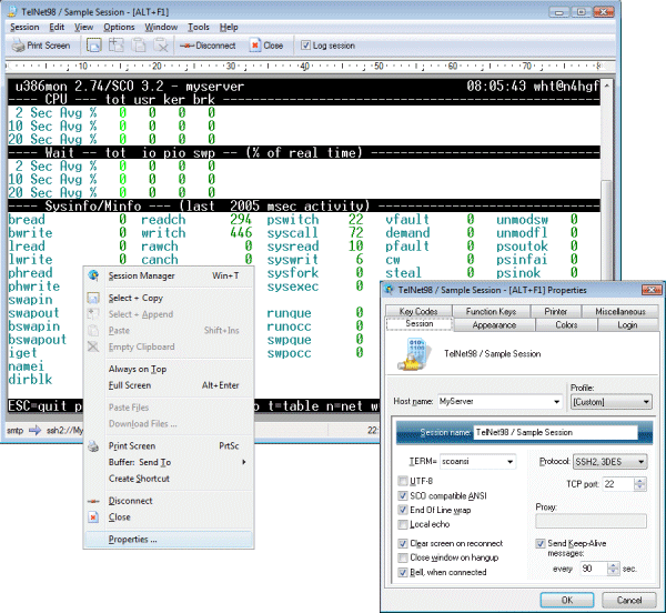 Erics TelNet98 Screenshot